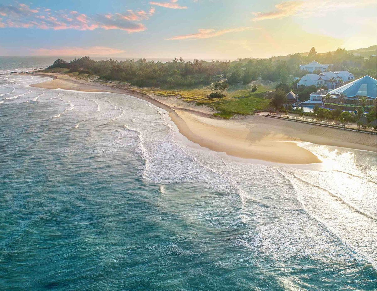 Secluded beach in Ho Tram is famous for various luxurious resorts 